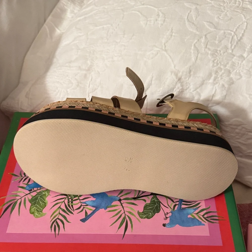 FARM Rio Beige Platform Sandals - Picture 2 of 4
